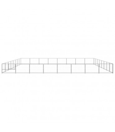 Dog Kennel Silver 64 m² Steel