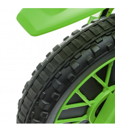 Kids Electric Motorbike 12V Ride-On Motorcycle Training Wheels - Green 3-5 years