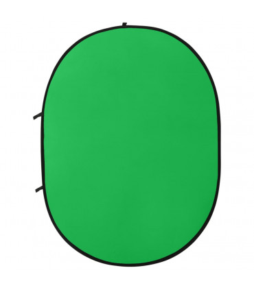 2 in 1 Oval Studio Background Screen Green and Blue 200x150 cm