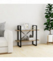 2-Tier Book Cabinet Brown 80x30x70 cm Solid Pine Wood