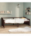 vidaXL 3-Seater Day Bed Dark Brown Solid Pinewood 90x200 cm