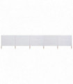 5-panel Wind Screen Fabric 600x120 cm Sand White