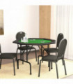 8-Player Folding Poker Table Green 108x108x75 cm
