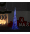 Acrylic Decorative LED Light Cone Blue 120 cm