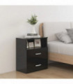 Bed Cabinet Black 50x32x60 cm