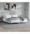 vidaXL Bed Frame High Gloss White 140x200 cm Engineered Wood