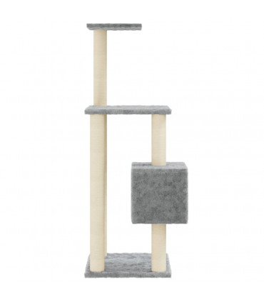 Cat Tree with Sisal Scratching Posts Light Grey 104 cm