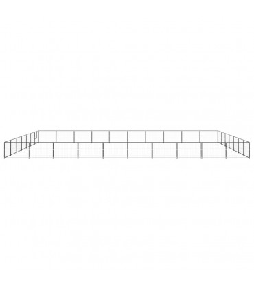 vidaXL Dog Kennel Black 70 m² Steel