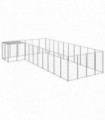 Dog Kennel Silver 13.31 m� Steel