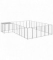 Dog Kennel Silver 15.73 m� Steel