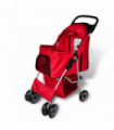 Folding Pet Stroller Dog/Cat Travel Carrier Red