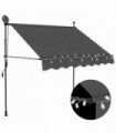 Manual Retractable Awning with LED 150 cm Anthracite