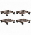 Plant Rollers 4 pcs Cedar Wood 25x25 cm
