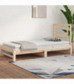 Pull-out Day Bed 2x(90x190) cm Solid Wood Pine