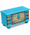 Storage Chest Blue Mango Wood 80x40x45 cm