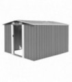 Garden Shed 257x298x178 cm Metal Grey
