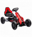 HOMCOM 12V Electric Go Kart with Forward Reversing 2 Speeds for 3-8 Yrs - Red