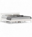 vidaXL Bed Frame with Headboard White 200x200 cm Solid Wood Pine