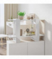 vidaXL Book Cabinet/Room Divider High Gloss White 80x30x51 cm