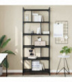 vidaXL Bookcase 6-Tier Black 76x32x192 cm Engineered Wood