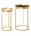 MDF board Gold Large Table Dimension Modern Gold End Tables ø39 x 63H cm