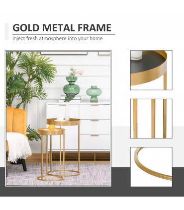 MDF board Gold Large Table Dimension Modern Gold End Tables ø39 x 63H cm