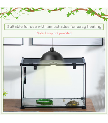 Wire Mesh Black Reptile Terrarium for Lizards, Horned Frogs, Snakes 50x30x35cm