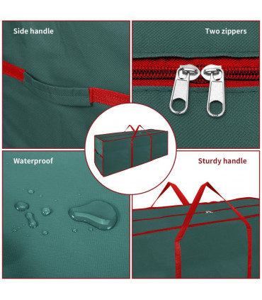 Fabric Storage Bag Green PVC-coated 600D waterproof tear-resistant oxford fabric