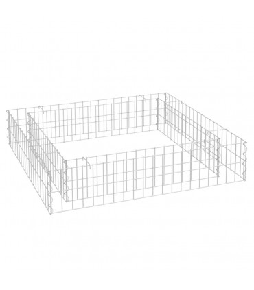 Gabion Raised Bed Galvanised Steel 100x100x20 cm