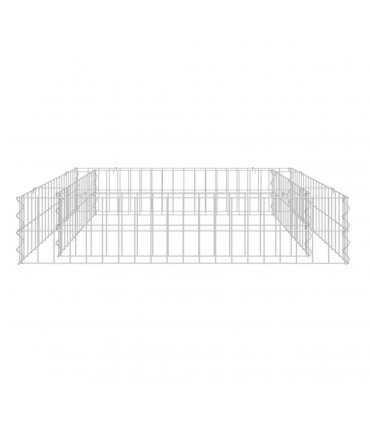 Gabion Raised Bed Galvanised Steel 100x100x20 cm