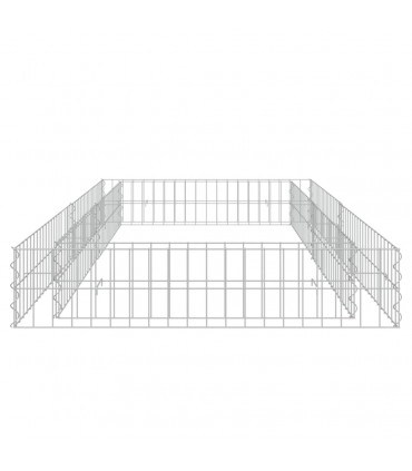Gabion Raised Bed Galvanised Steel 200x100x20 cm
