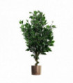 110cm Leaf Realistic Artificial Ficus Tree / Plant Copper Planter