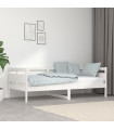 Day Bed White Solid Wood Pine 90x190 cm