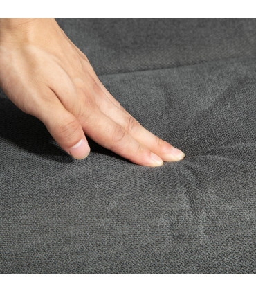 HOMCOM Recliner Chair with Footstool with Adjustable Back Charcoal Grey