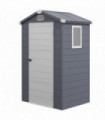 Outsunny 4 x 3ft Garden Shed Storage with Foundation Kit and Vents, Grey