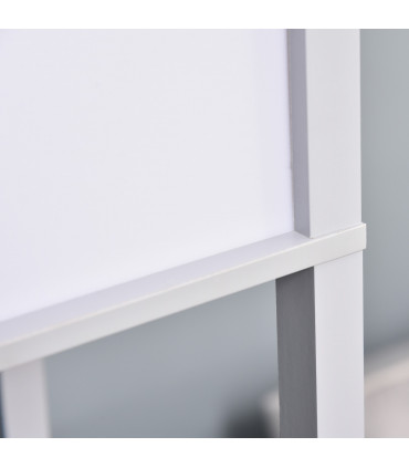 Floor Lamp 4-Tier Grey MDF 26cm x 26cm x 160cm - Light with Storage Shelf