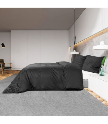 Duvet Cover Set Black 225x220 cm Light-weight Microfiber