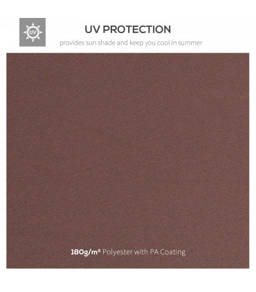 Gazebo Replacement Top Cover, 2-Tier, 3x4 m-Brown
