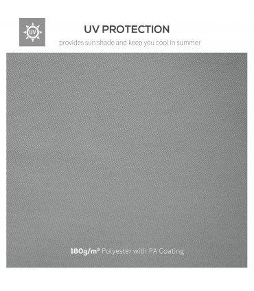 3x4m Gazebo Replacement Roof Canopy 2 Tier Top UV Cover Patio Grey