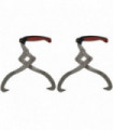 2 pcs Log Tongs with TPR Handle