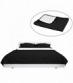 Double-sided Quilted Bedspread 220x240 cm Black and White