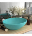 Luxury Basin Oval-shaped Matt Light Green 40x33 cm Ceramic