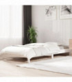 Stack Bed White 75x190 cm Solid Wood Pine