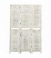 vidaXL 3-Panel Room Divider Antique White 105x165 cm Wood