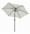 2.7 m Patio Umbrella Sun Shade Tilt Crank Garden Aluminium Frame-Cream White