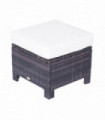 Rattan Ottoman - Brown