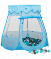 Children Play Tent with 250 Balls Blue 102x102x82 cm