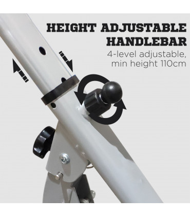 Stepper Heavy Duty Steel Frame Adjustable Step Machine Grey 50H x 60W x 30Dcm