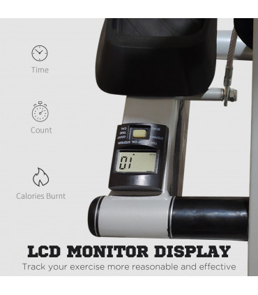 Stepper Heavy Duty Steel Frame Adjustable Step Machine Grey 50H x 60W x 30Dcm