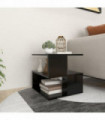 Side Table Black 40x40x40 cm Engineered Wood